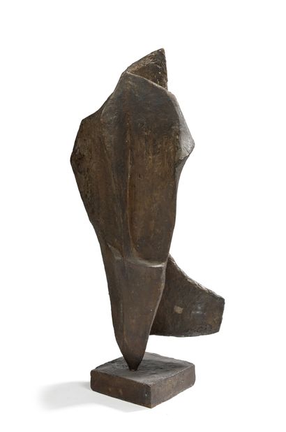 Carlo Ramous (1926-2003) 
Composition abstraite
Sculpture en bronze à patine brune
Signée,...