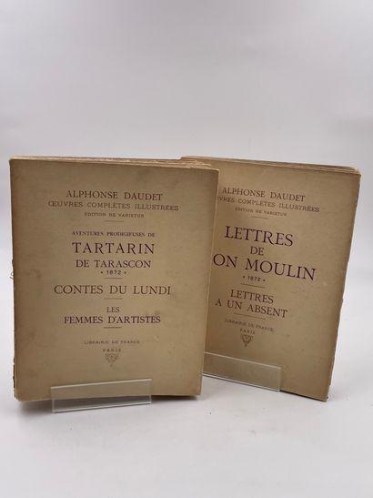 null 20 Volumes : "ALPHONSE DAUDET ŒUVRES COMPLÈTES ILLUSTRÉES", Édition Ne Varietur,...