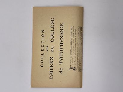 null 4 Volumes Pataphysique : "CIRCULAIRE PHYNANCIÈRE", Collège de 'Pataphysique...