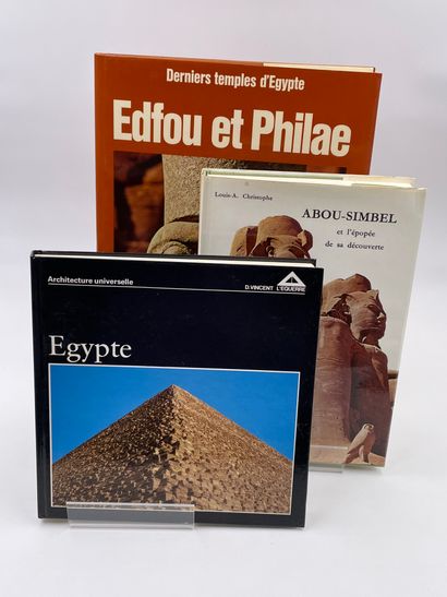 null 3 Volumes : "DERNIER TEMPLES D'EGYPTE EDFOU ET PHILAE", Serge Sauneron et Henri...