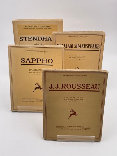 null 4 Volumes : "JEAN-JACQUES ROUSSEAU", René Gerin, Collection 'Maitre des Littératures'...