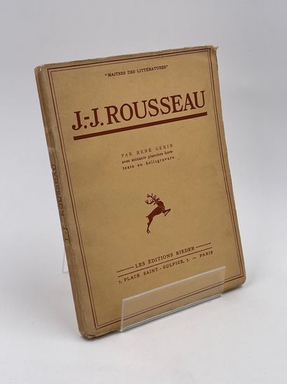 null 4 Volumes : "JEAN-JACQUES ROUSSEAU", René Gerin, Collection 'Maitre des Littératures'...