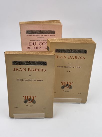 null 3 Volumes : "JEAN BAROIS", Roger Martin du Gars, Tome I & Tome II, 1928, Exemplaires...
