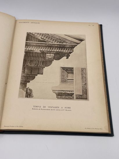 null 1 Volume : "FRAGMENTS ANTIQUES EXÉCUTÉS PAR LES PRIX DE ROME D'ARCHITECTURE",...
