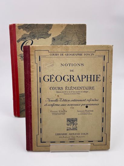 null 2 Volumes : "COURS DE GÉOGRAPHIE, LA France ET SES COLONIES", Raoul Blanchard,...