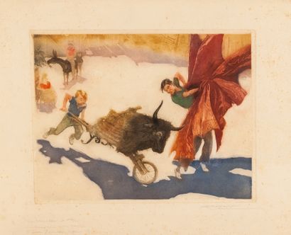 null Bullfighting lesson
Gap 1945. Aquatint. Signed lower right, annotated lower...