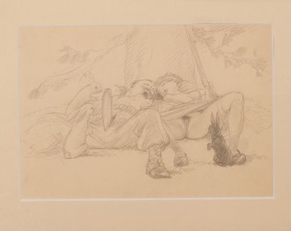 null L'Enfer
Forest curiosity
Circa 1946. Graphite drawing. Framed, very good condition.
12...