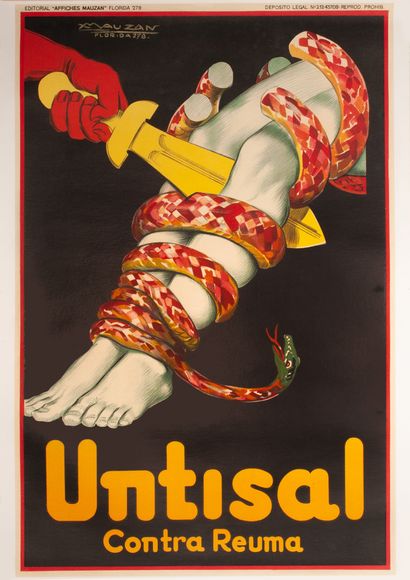 null Unsital contra Reuma
Buenos Aires 1929. Lithographic poster. Editorial "Affiches...