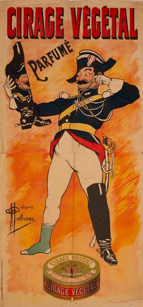 GUILLAUME Albert d'apr?s 
Vegetable scented shoe polish. 1902. Lithographic poster....