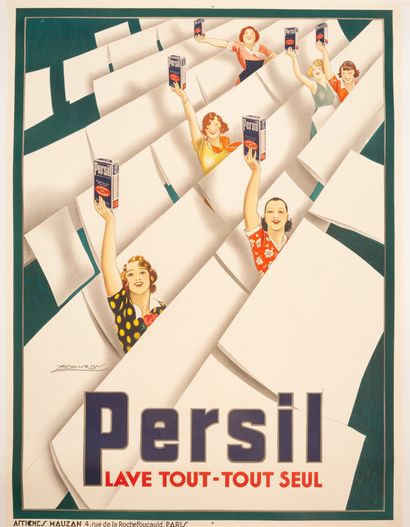 null Persil washes everything - all by itself
Paris 1933. Lithographic poster. Affiches...