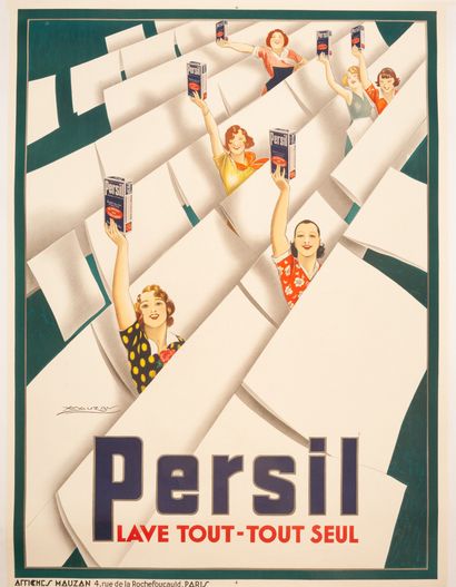 null Persil lave tout - tout seul
Paris 1933. Affiche lithographique. Affiches Mauzan...