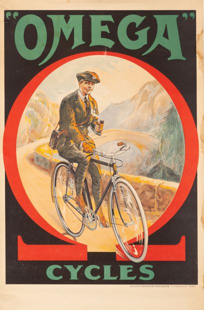 DORFI Omega Cycles. Circa 1925. Lithographic poster. La Lythographie Parisienne Paris....
