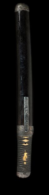 null 
Shinto tanto



Middle EDO period (1603 - 1868)



Signed (mei): Kanekuni saku



Blade...