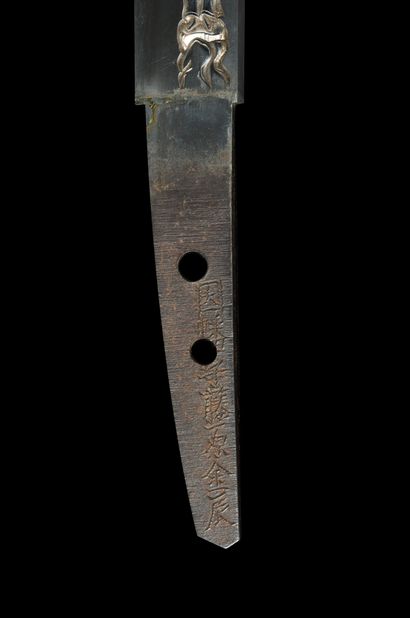 null 
Shinto tanto



EDO period (1603 - 1868)



Signed (mei): Inaba (no) Kami Fujiwara...