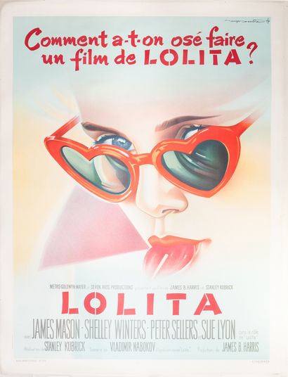 null LOLITA Stanley Kubrick. 1962.
120 x 160 cm. Affiche française. Roger Soubie...