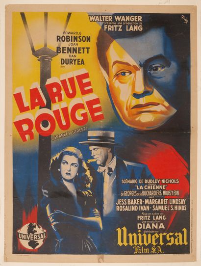 null LA RUE ROUGE / SCARLET STREET Fritz Lang. 1945.
60 x 80 cm. Affiche française....