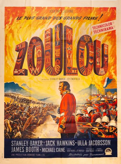 null ZOULOU / ZULU Cy Endfield. 1964
120 x 160 cm. Affiche française. Roger Soubie....
