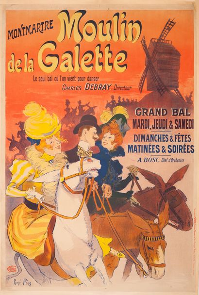 PEAN RENE Montmartre. Moulin de la Galette. Le seul bal où l'on vient pour danser....