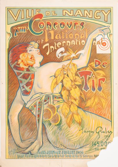 GRUBER JACQUES Ville de Nancy. XIIIè Concours National et International de Tir. 1906....