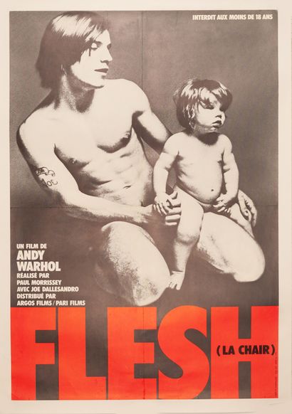 null FLESH Paul Morrissey. 1968.
60 x 95 cm. French poster. Kieffer Haberlamd. Imp....