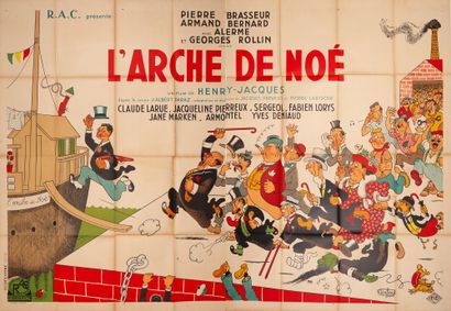 null L'ARCHE DE NOE
Henry Jacques. 1947.
240 x 160 cm. Affiche française (imprimée...