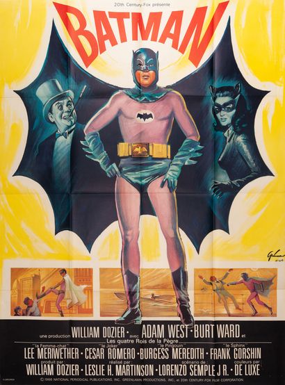 null BATMAN
Leslie H. Martinson. 1966.
120 x 160 cm. French poster. Boris Grinsson....