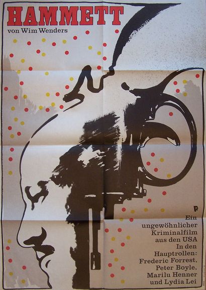 null HAMMETT
Wim Wenders. 1982.
57 x 80 cm. Affiche est-allemande. Anker. Sans mention...