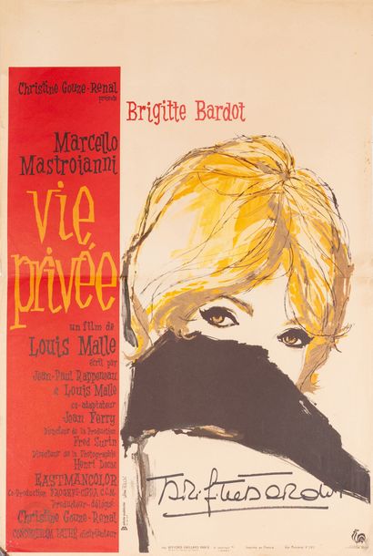 null PRIVATE LIFE Louis Malle. 1962.
40 x 60 cm. French poster. Tealdi. Imp. Affiches...