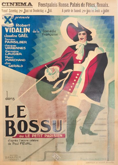 null LE BOSSU
René Sti. 1934
60 x 85 cm. Affiche belge. René Péron (d'après). Imp....