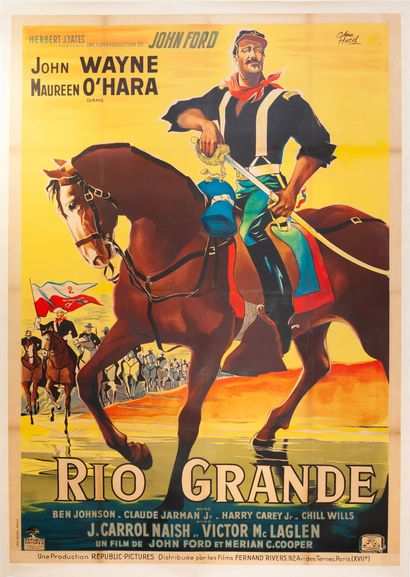 null RIO GRANde John Ford. 1950.
120 x 160 cm. Affiche française. Clément Hurel....