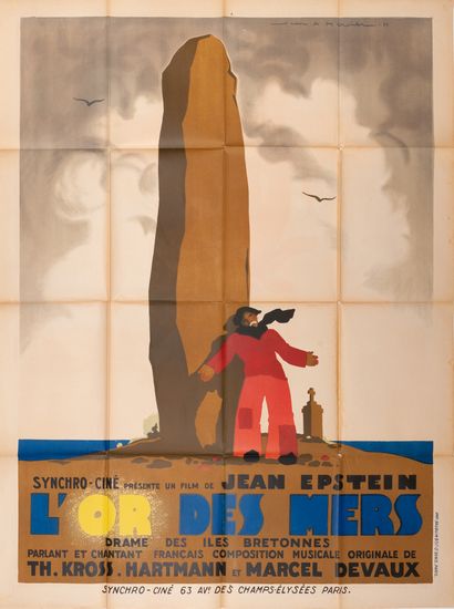 null L'OR DES MERS Jean Epstein. 1932.
120 x 160 cm. Affiche française. Jean-Adrien...