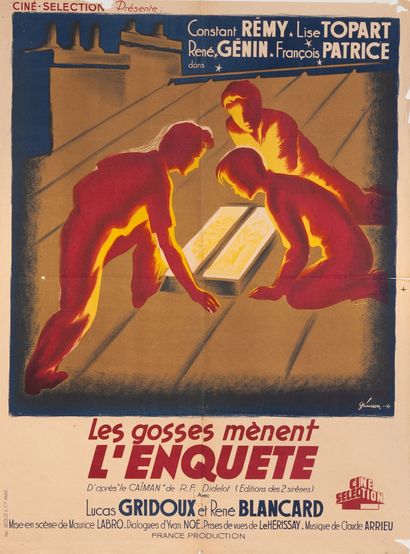 null LES GOSSES MENENT L'ENQUETE
Maurice Labro. 1947.
60 x 80 cm. Affiche française....