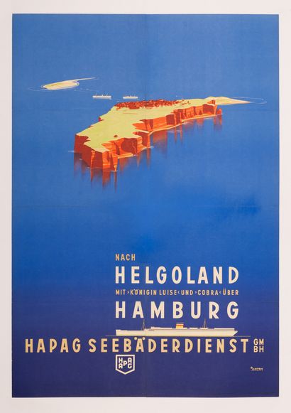ANTON Ottomar Carl Joseph Hamburg nach Helgoland. Hapag Seebäderdienst GMBH. 1934....