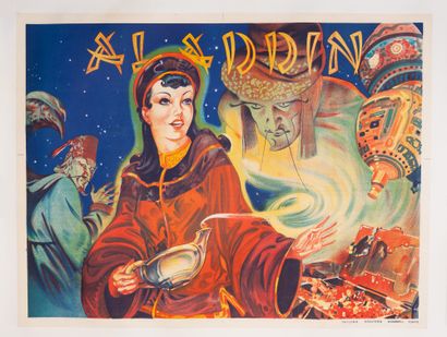 ANONYME Aladdin. Théâtre de Pantomime. Circa 1935. Affiche lithographique. Taylors...