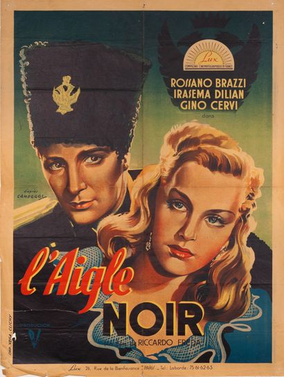 null L'AIGLE NOIR / AQUILA NERA
Riccardo Freda. 1946.
60 x 80 cm. Affiche française....