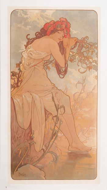 Mucha Alphonse 
The seasons. 1896. Summer, Spring, Autumn, Winter. 

Suite of four...