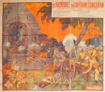 null LES AVENTURES DU CAPITAINE CORCORAN
Charles Krauss. 1914.
200 x 225 cm. Affiche...
