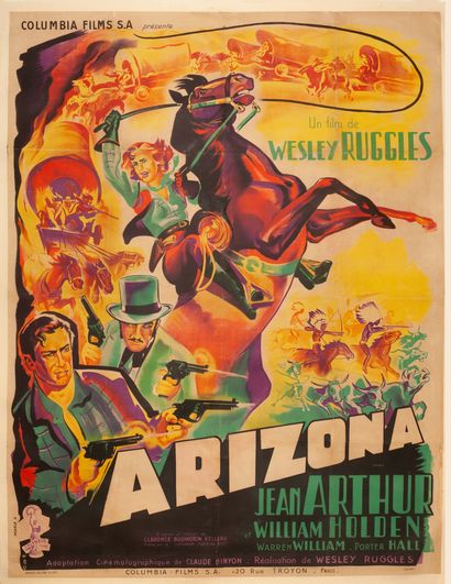 null ARIZONA Wesley Ruggles. 1940.
120 x 160 cm. French poster (first release 1947)....