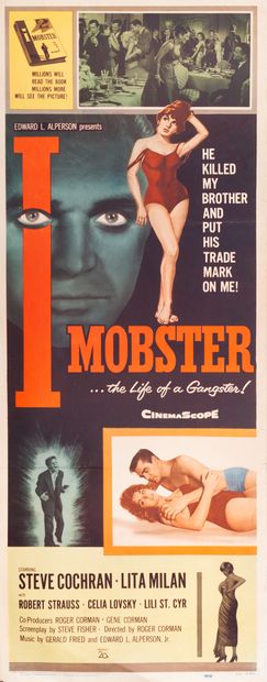 null I MOBSTER Roger Corman. 1959.
35 x 90 cm.美国海报（插入）。无符号。没有印刷。
条件A-