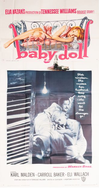 null BABY DOLL
Elia Kazan. 1957.
105 x 205 cm. American poster (Three sheets). Unsigned....