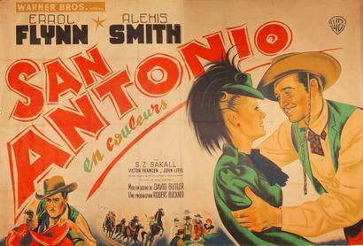 null SAN ANTONIO David Butler. 1946.
160 x 240 cm. Affiche française (deux panneaux)....