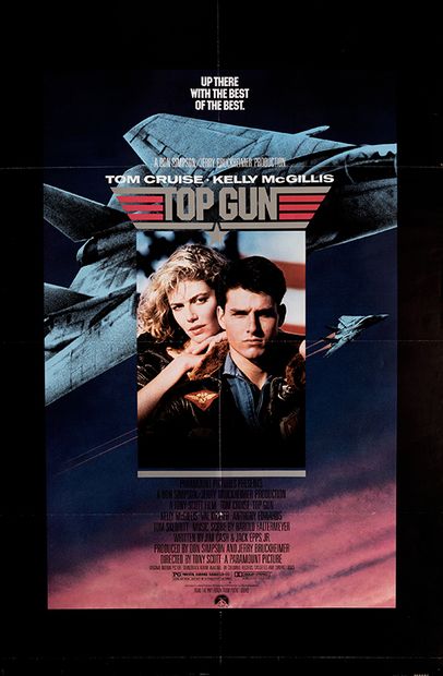 null TOP GUN Tony Scott. 1986.
69 x 104 cm x2 (one sheet). Affiches américaines....