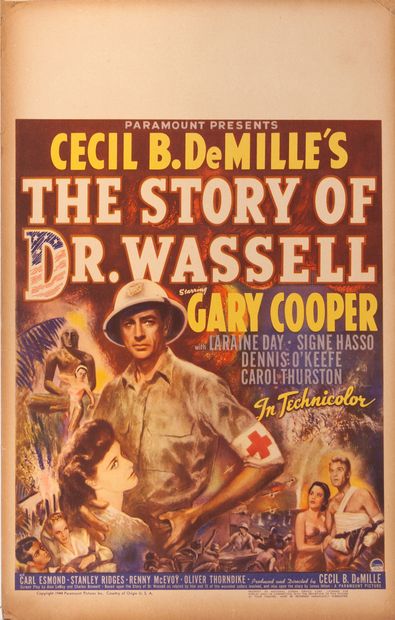 null THE STORY OF Dr. WASSELL Cecil B. DeMille. 1944.
36 x 56 cm. Affiche américaine...