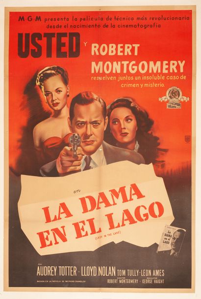 null LA DAMA EN EL LAGO /
LADY IN THE LAKE Robert Montgomery. 1946.
70 x 100 cm....