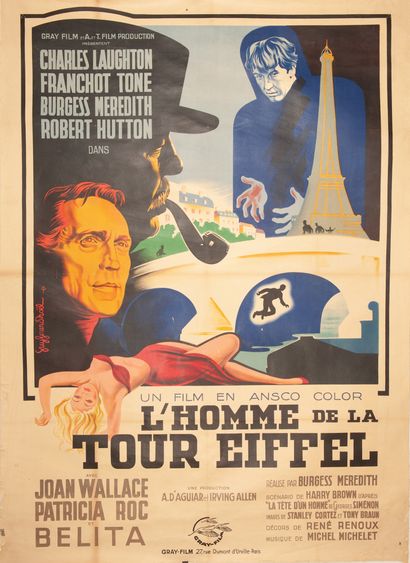 null L'HOMME DE LA TOUR EIFFEL /
THE MAN ON THE EIFFEL TOWER Burgess Meredith. 1949.
120...