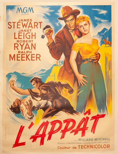 null L'APPAT / THE NAKED SPUR Anthony Mann. 1953.
120 x 160 cm. Affiche française....
