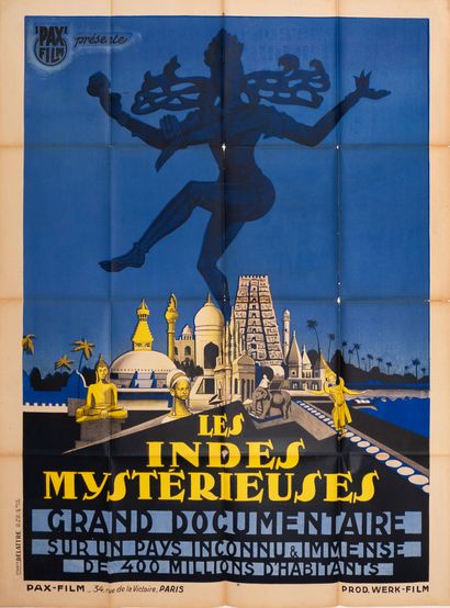 null LES INDES MYSTERIEUSES 1935
120 x 160 cm. Affiche française. Non signée. Imp....