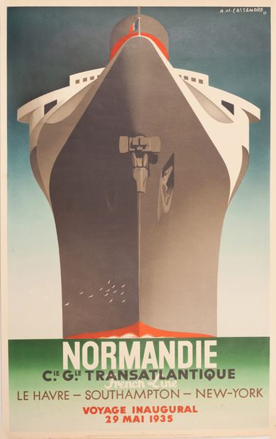 CASSANDRE (Adolphe Jean-Marie Mouron dit) d'après Normandie. Cie Gle Transatlantique....
