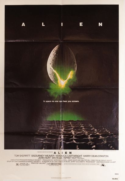 null ALIEN Ridley Scott. 1979.
69 x 104 cm. American poster (One-sheet). Unsigned....