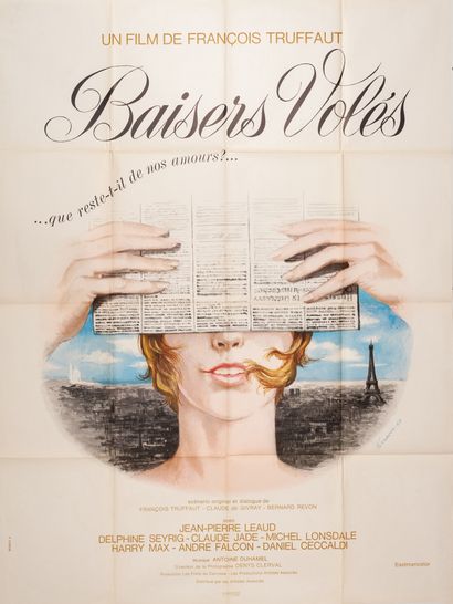 null BAISERS VOles François Truffaut. 1968
120 x 160 cm. Affiche française. René...